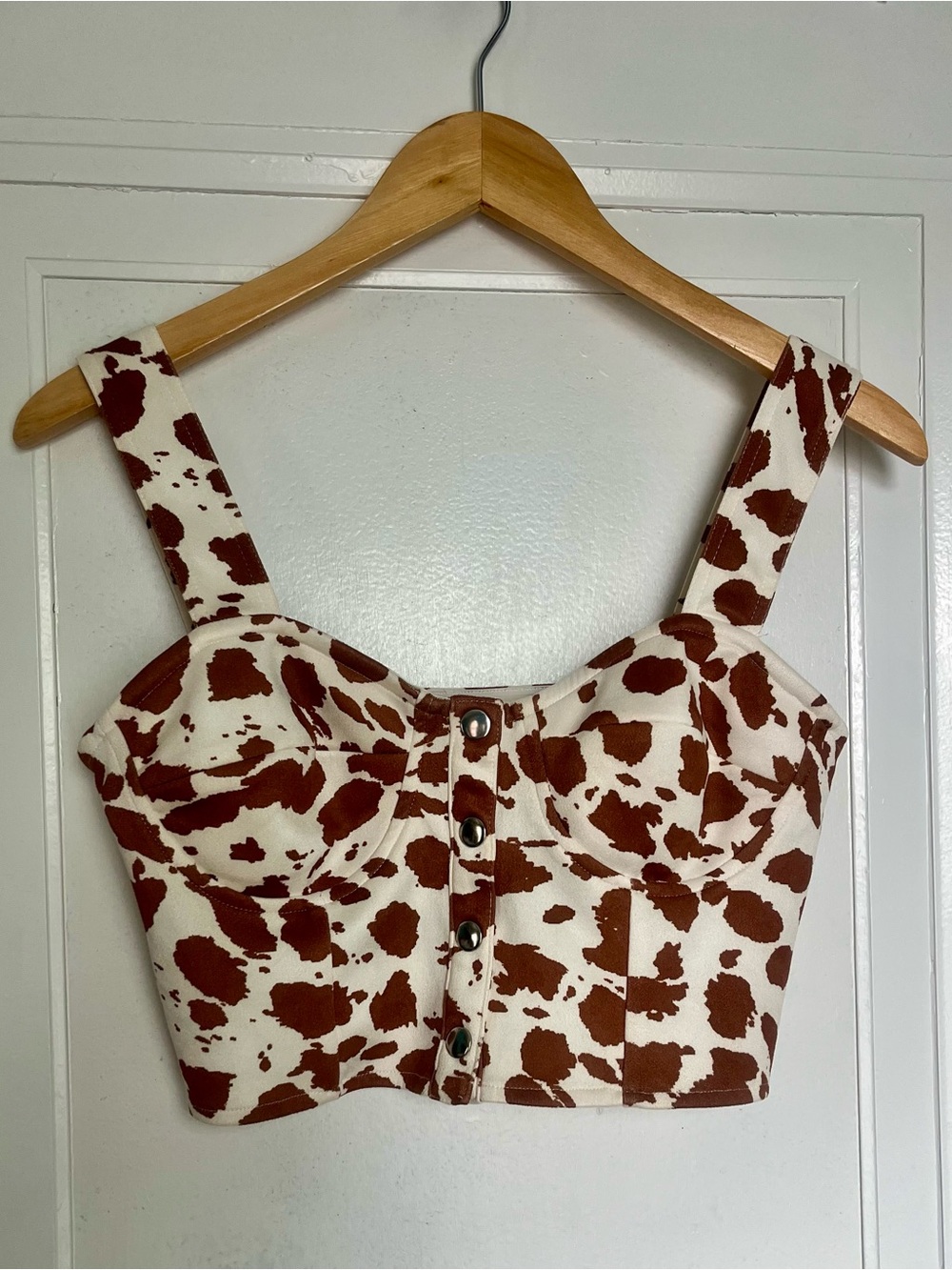 Cow Print Crop Top